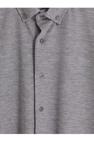 Lcw Vision Gri Slim Fit Dokulu Erkek Gömlek