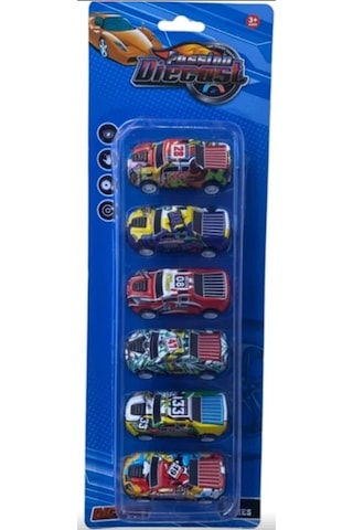 Die-cast 6'lı Metal Arabalar Seti Çok Renkli Die-cast 6'lı Metal Arabalar Seti Çok Renkli