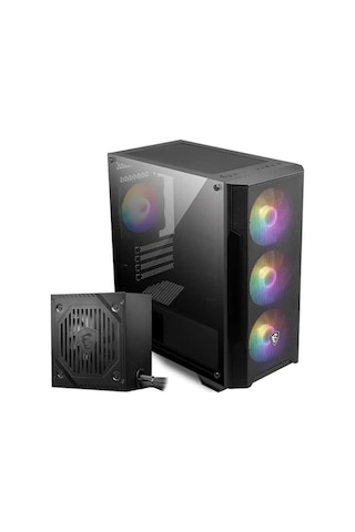 Msı Mag Forge M100a D60 Akrilik Yan Panel 3x120mm 1x120mm Argb Fan 600w 80+ Psu Matx Gamıng Kasa