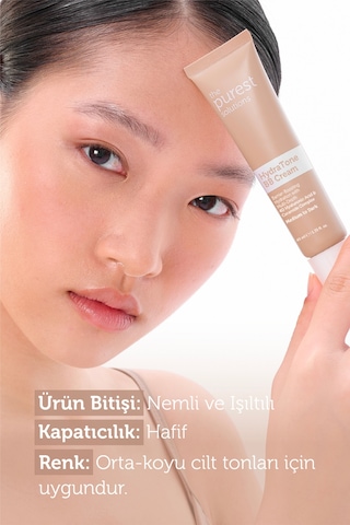 The Purest Solutions Kuru ve Karma Ciltler İçin Yoğun Nemlendirici BB Krem, SPF 50 + 40 ml – Orta / Koyu Ton