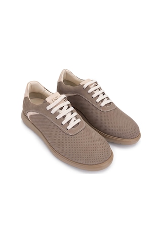 Tamer Tanca Erkek Hakiki Deri Bej Sneakers & Spor Ayakkabı 1093 1193 Erk Ayk Y25 Bej Nbk Zmb Bej