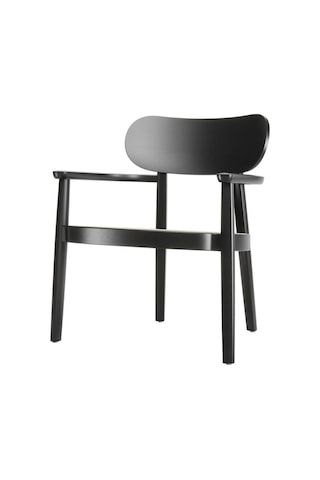 Thonet Lounge Sandalye, Sebastian Herkner Tasarımı, Sürdürülebilir Üretim, Yeşil Küre Sertifikalı Siyah