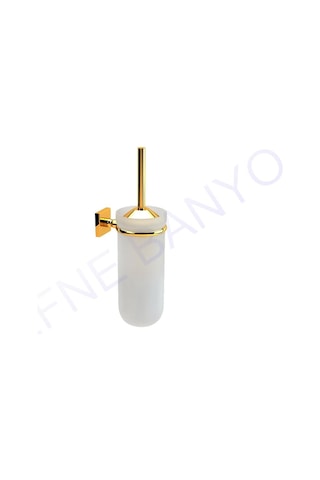 Defne Duvara Monte Pirinç Tuvalet Fırçası Altın