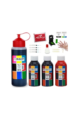 Perfection Canon E3140 - E3340 - E3440 - E4240 - PG46 - Cl56 Kartuş Uyumlu Mürekkep Dolum Seti 500 ML + 3 x 100 ML