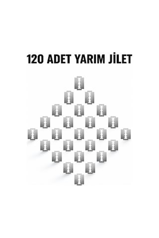 120 Adet Yarım Jilet Paslanmaz Çelik Keskin Jilet Seti