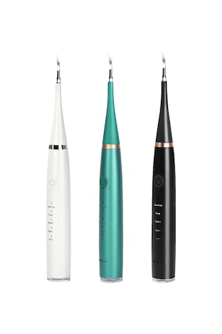 6'sı 1 Arada Elektrikli Diş Ölçekleyici Diş Taşı Temizleme Diş Temizleme Seti, Renk: Yeşil Temel