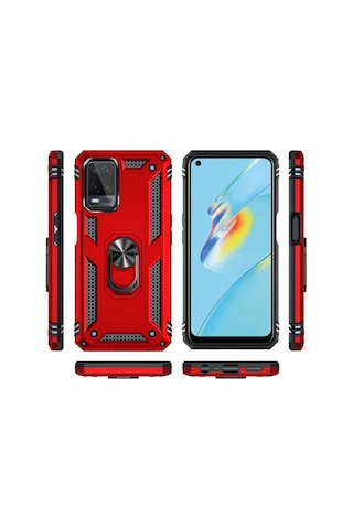 Oppo A54 Yüzüklü Standli Vega Kilif Ekran Koruyucu 510713490