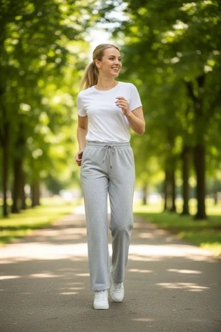 Düz Paça Beli Lastikli İpli Günlük Spor Eşofman Altı Rahat Fit - Gri Gri