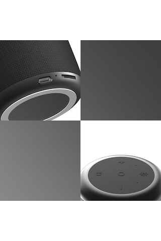 Lenyes S217 Rgb Işıklı Karaoke Mikrofonlu Bluetooth Speaker Hoparlör V5.3 Siyah Siyah