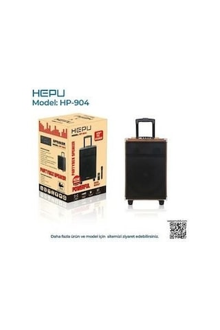 Hepu Hp-904 12'' 30cm Kablosuz 1 El Mikrofon Bluetooth Usb Şarjlı