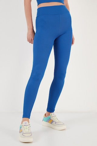 Lela Esnek Slim Fit Toparlayıcı Yüksek Bel Bayan Tayt 5865552 Saks