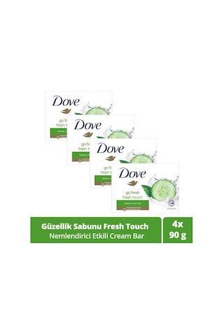 Dove Cream Bar Sabun Fresh Touch 4 x 90 G