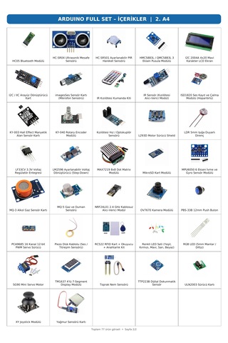 Arduino Ultimate Proje Paketi 77 Parça