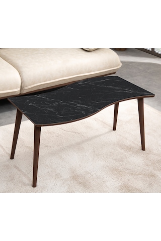 Vovvahome Salsa Mdf Ahşap Orta Sehpa - Siyah Mermer