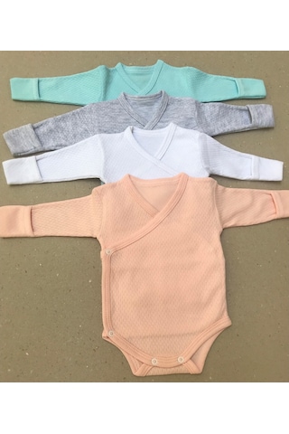 Özdemirlitekstil Bebelino Çıtçıtlı Badi Kruvaze (4 Lü Paket) (456579123) Çok Renkli