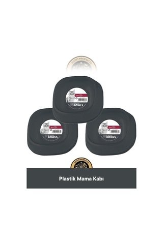 M-pets 3'lü Plastik Mama Kabı