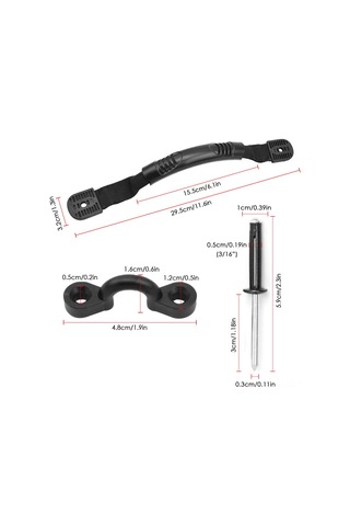 Vkemall Kano Ve Kayık Taşıma Kolu Seti - Nilon+pp+alüminyum - 4 Kolu, 8 Vida, 12 Gövde Gözü, 24 Çivisi - Kk-t20