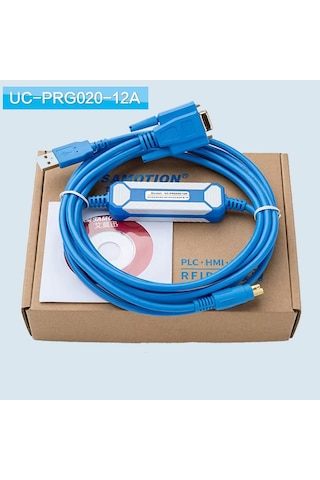 Uc-prg020-12a Delta Usb Plc Programlama Kablosu Round 8 Pin Db9 Hmi Text Panel