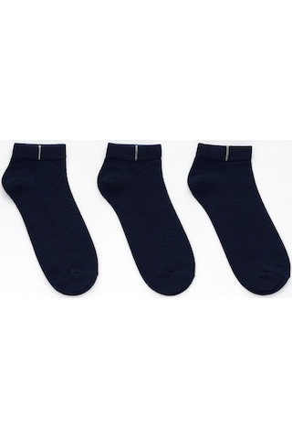 Plus Scorpion Erkek Pamuklu Sneaker Çorap 3 Lü Paket 40-44 Numara Mavi / Gri / Yeşil Nefes Alabilir Spor Ve Günlük Kullanım Mavi