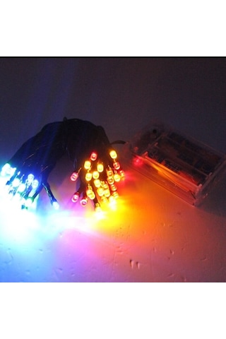 Pilli Ve Animasyonlu 50 Led X 5 Mt - Çok Renkli Led Işık