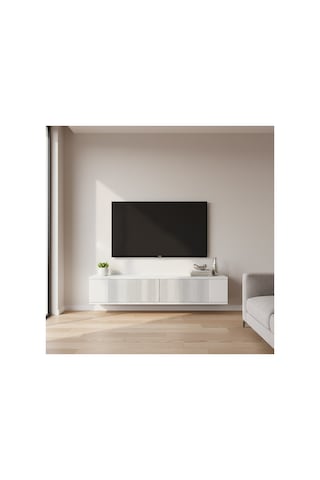 Tda1204b Corsa Duvara Montaj Tv Sehpası Beyaz 120cm