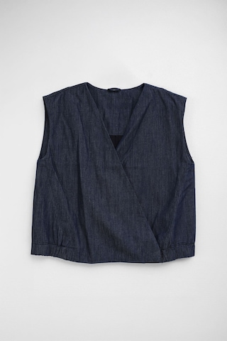 Blue White Kadın İndigo Kruvaze %100 Pamuk Denim Yelek