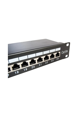 Netlink Patch Panel 24 Port CAT6A S/FTP Zırhlı Topraklı