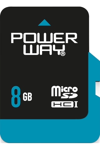 Powerway 8 GB MicroSDHC Hafıza Kartı + Adaptör