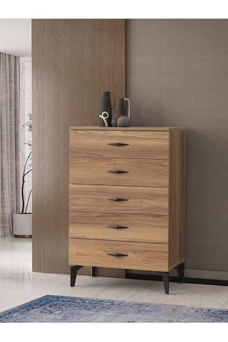 Hazar 5 Çekmeceli Şifonyer 70x43x110cm