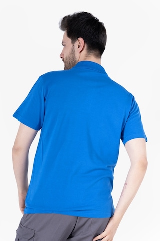Yıldırımlar T-shirt %100 Pamuk Polo Yaka Fleto Cepli %100 Pamuk Saks Mavi