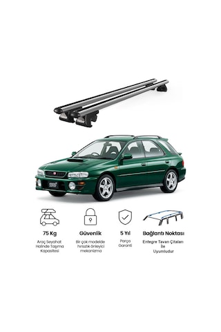 Venüs Subaru İmpreza 1993-2000 Uyumlu Gri Ara Atkı Port Bagaj Tavan Barı