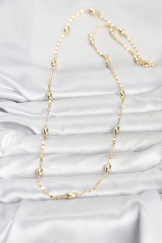 Bsre 14k Gold Renk Damla Topçuklu Zincir 60 Cm Kadın Kolye Cm Renkli