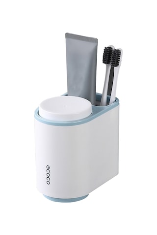 Ximistore9 Magneetik Tutuculu, Delme Olmayan Duşakabin Organizasyon Seti - Mavi, Su Akıtımı İçin Ters Yüklü Bardak, Abs Malzeme Mavi