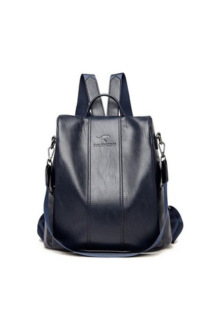 Kadın Çantası Gümüş Avrupa Ve Amerikan Tarzı Moda Fermuar Yansıtıcı Çizgiler Niş Pu Omuzlar Dark Blue Koyu Mavi