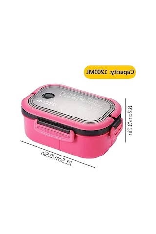 2 Katlı Bpa'sız Sefer Tası, 1200 Ml Kapasite İle Pratik Beslenme Çantası
