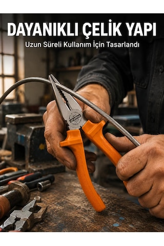 Dövme Çelik Pense Ergonomik Kaymaz Saplı El Aleti