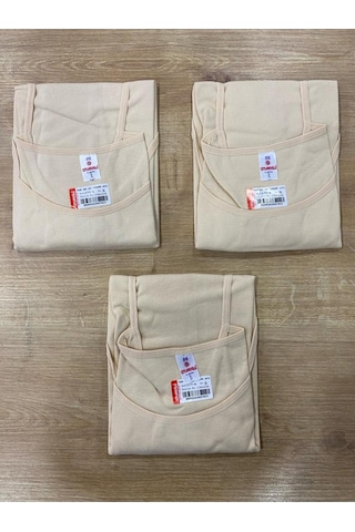 Ceylanoğlu Kadın Ip Askılı Atlet Kaliteli Ve Ucuz / 3 Lü Ekonomik Paket %100 Pamuk Ten
