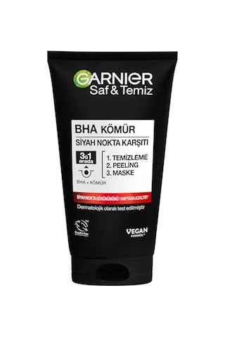 Garnier Skin Naturals Saf & Temiz Siyah Nokta Karşıtı Kömürlü 3'ü 1 Arada 1 X 150 Ml