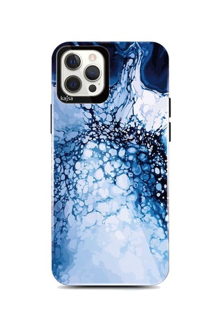 Kajsa Apple Uyumlu iPhone 12 Pro Max Kılıf Ebru Desenli Kajsa Lava Kapak ZORE-219361