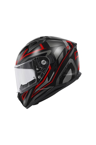 Givi 50.7 Proton Kapalı Motosiklet Kaskı Gri - Kırmızı - Siyah