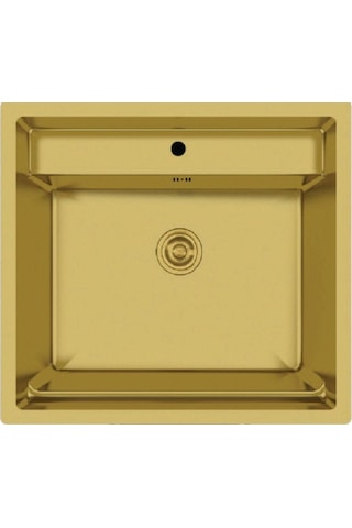 Crauf Poli 6301 Pvd Altın Tek Gözlü 51x58 Cm Paslanmaz Çelik Mutfak Eviyesi Altın