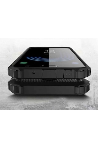 Noktaks - Samsung Galaxy Uyumlu J3 Pro - Kılıf Çift Katman Zırh Tank Crash Military Kapak - Gold