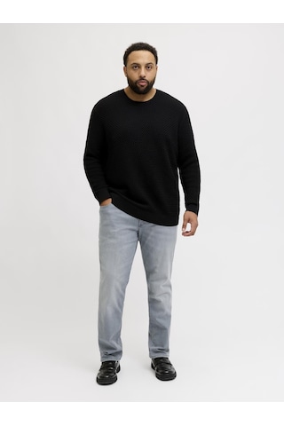 Jack & Jones Büyük Beden Slim Straight Tim Jean - 12293558 Gri