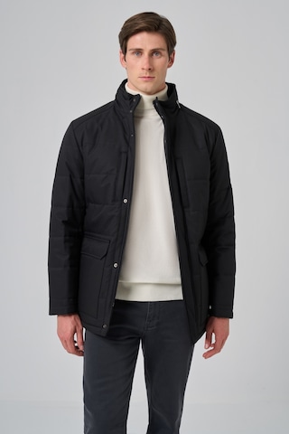 Morven Erkek Siyah Polyester Çıtçıtlı Kapüşonlu Mont 25ks024007001 Siyah Siyah