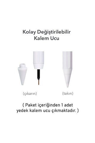 Apple Uyumlu iPad Pro 12.9 4. Nesil 2020 Active Stylus Özel Yazı / Çizim Kalemi Palm Rejection Dokunmatik Kalem