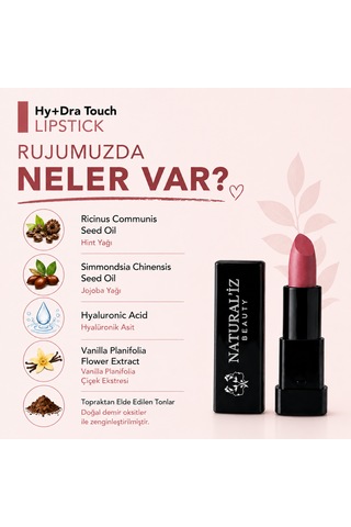 Hydra Touch Doğal Nemlendirici Ruj Dark Cherry 03