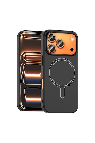 Apple iPhone Uyumlu Uyumlu 18 Pro Max Kılıf M-safe Şarj Özellikli Kamera Korumalı Zore Elio Sert Pc Kapak Çok Renkli