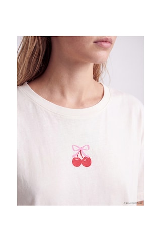 Lcw Young Pembe Baskılı Kadın Kaprili Pijama Takımı