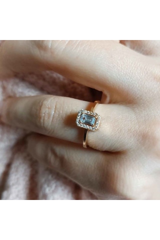 Altınbeyı Baget Taşlı Altın Yüzük 14 Ayar 1.85 Gram Abyyzk0151