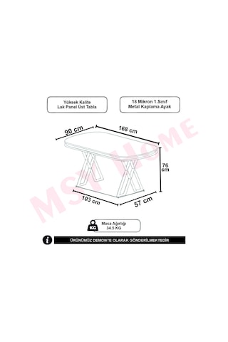 Msy Home İroni Gold/krom Detaylı Lake Panel 90 170 Cm Oval Masa İroni Krom